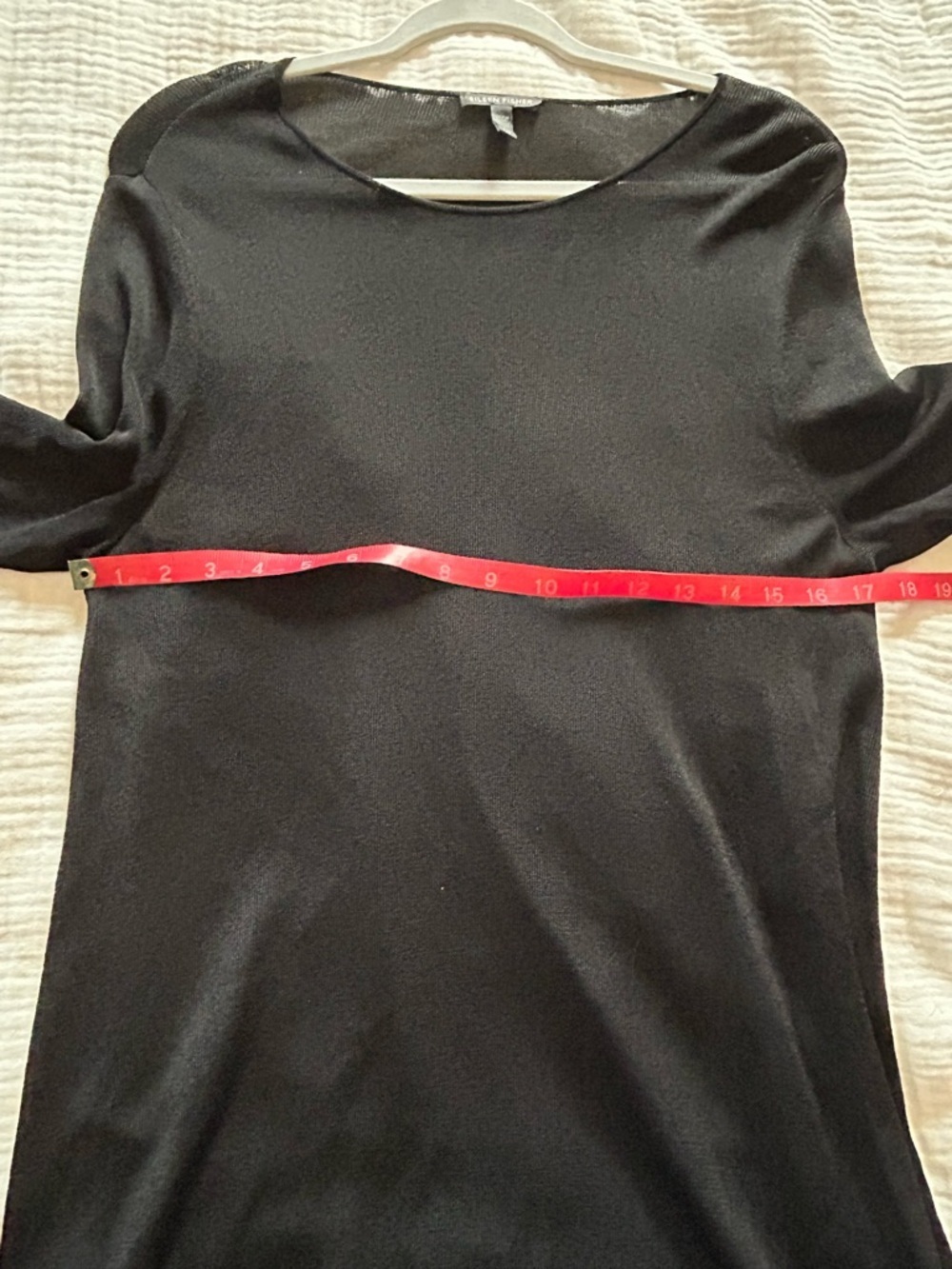 Eileen Fisher asymmetrical hem tunic Semi Sheer Metallic - Picture 7 of 9
